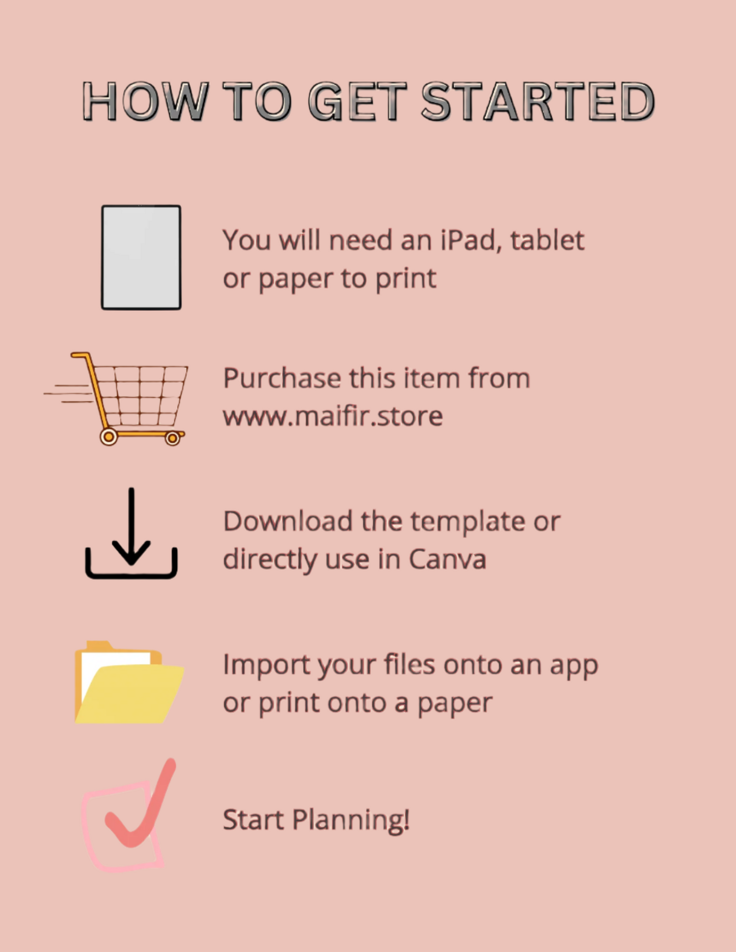 Mini Suitcase-Themed Weekly To-Do List for iPad – Digital Planner Download