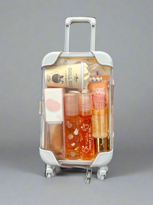 Orange Mini Suitcase Lipgloss Bundle