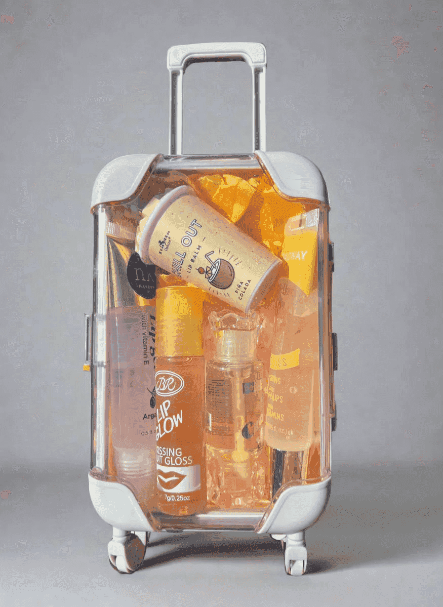 Mini Suitcase Lipgloss Bundle Yellow