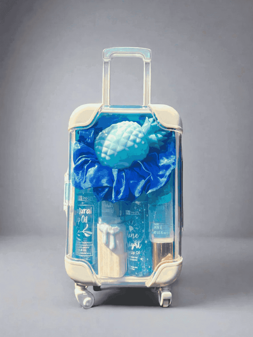 Mini Suitcase Lipgloss Bundle Blue