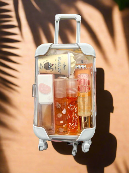 Orange Mini Suitcase Lipgloss Bundle