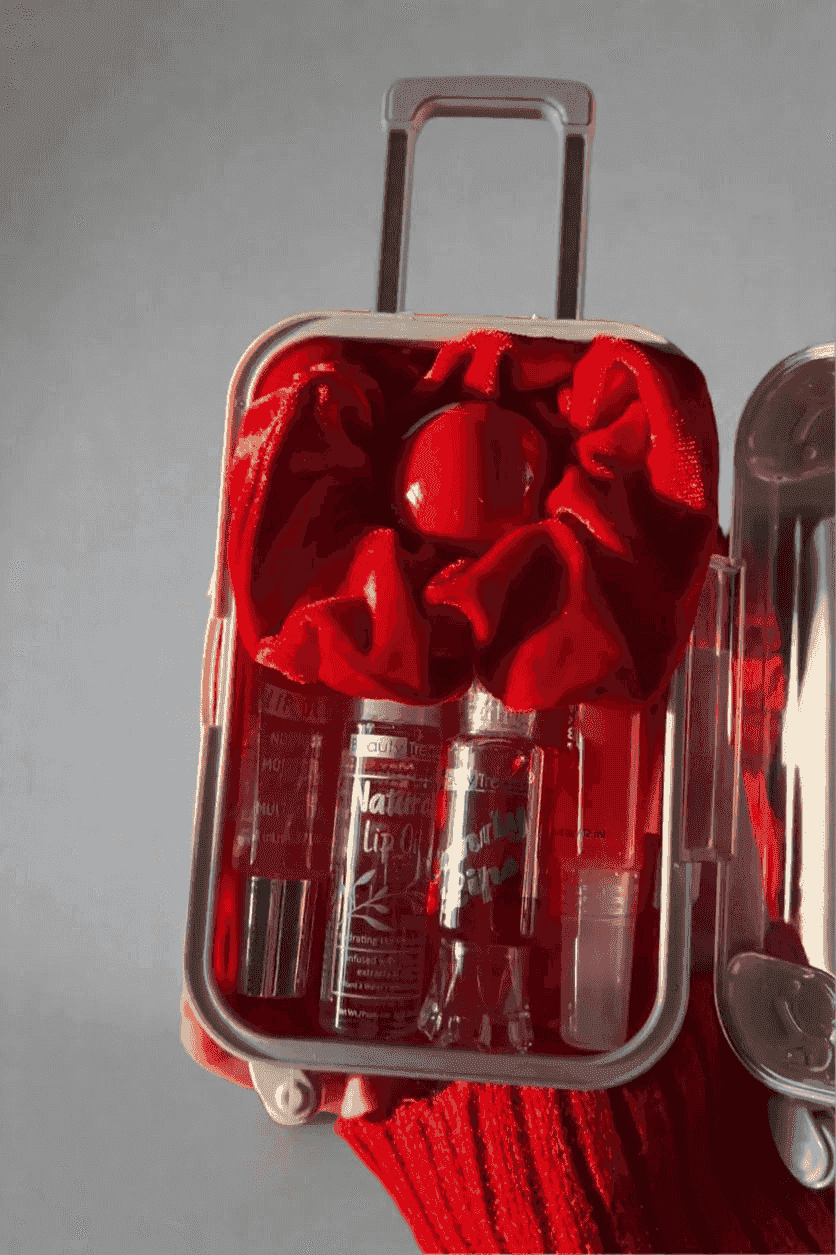 Mini Suitcase Lipgloss Bundle Red