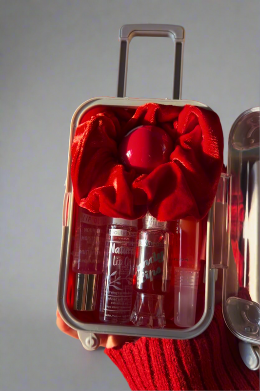Red Mini Suitcase Lipgloss Bundle