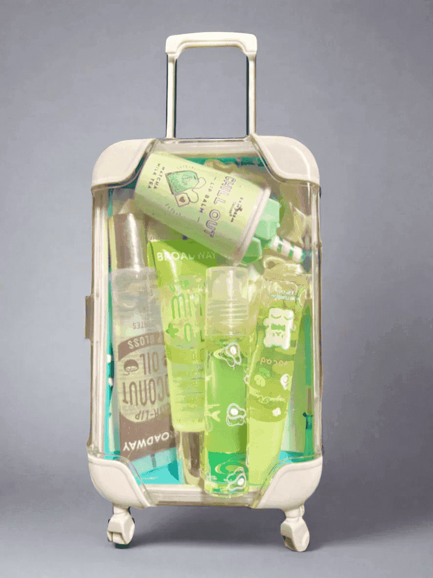 Mini Suitcase Lipgloss Bundle Green