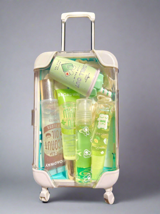 Green Mini Suitcase Lipgloss Bundle